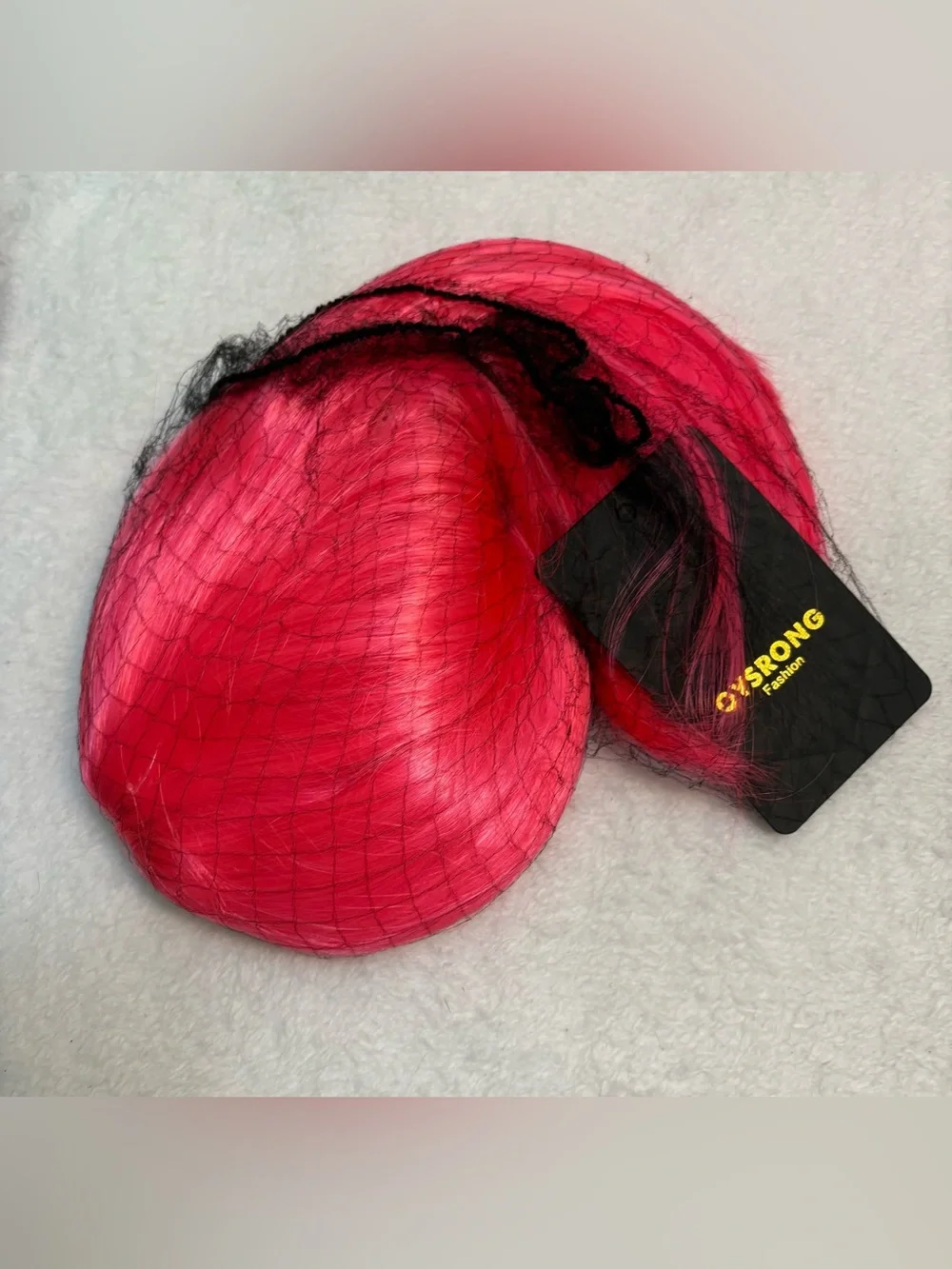 Women’s Short Straight Hot Pink Bob w/ Bangs Synthetic NWOT